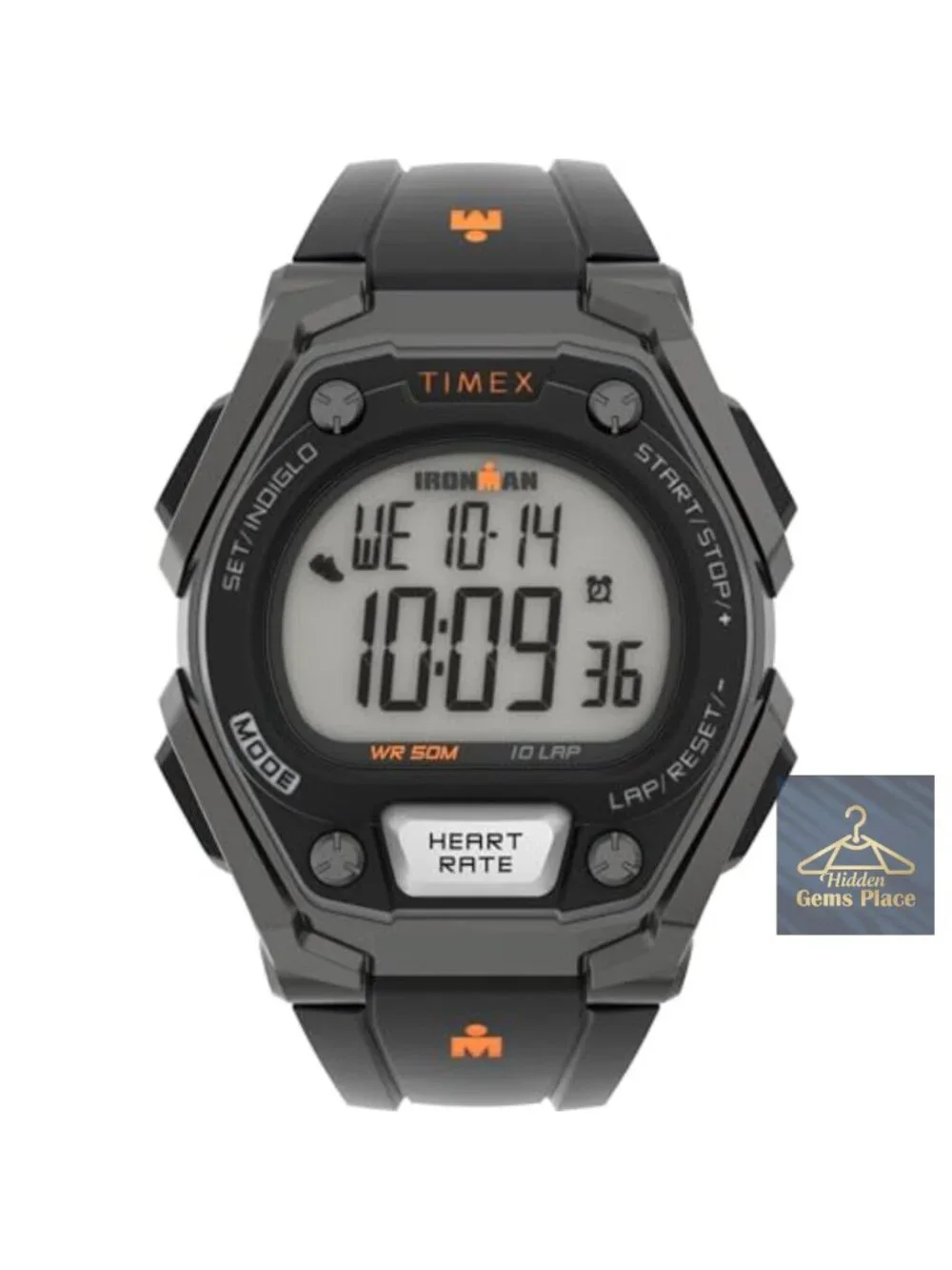 Men's Ironman Classic Digital Watch with Activity Tracking, Heart Rate, 100m